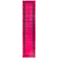 Overdyed Hand Knotted Wool Modern Contemporary Pink Runner 2 7 X 11 10