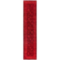 Overdyed Hand Knotted Wool Modern Contemporary Pink Runner 2 7 X 12 4