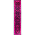 Overdyed Hand Knotted Wool Modern Contemporary Pink Runner 2 7 X 12 7