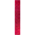 Overdyed Hand Knotted Wool Modern Contemporary Pink Runner 2 7 X 17 4