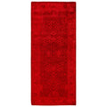 Overdyed Hand Knotted Wool Modern Contemporary Pink Runner 2 7 X 6 2