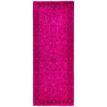 Overdyed Hand Knotted Wool Modern Contemporary Pink Runner 2 7 X 7 2