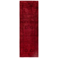 Overdyed Hand Knotted Wool Modern Contemporary Pink Runner 3 0 X 9 4