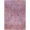 Overdyed Hand Knotted Wool Modern Contemporary Purple Area Rug 10 1 X 14 6