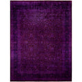 Overdyed Hand Knotted Wool Modern Contemporary Purple Area Rug 10 2 X 13 10