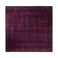 Overdyed Hand Knotted Wool Modern Contemporary Purple Area Rug 11 10 X 12 3