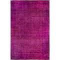 Overdyed Hand Knotted Wool Modern Contemporary Purple Area Rug 11 10 X 18 2