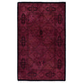 Overdyed Hand Knotted Wool Modern Contemporary Purple Area Rug 2 8 X 4 3