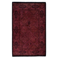 Overdyed Hand Knotted Wool Modern Contemporary Purple Area Rug 2 8 X 4 3