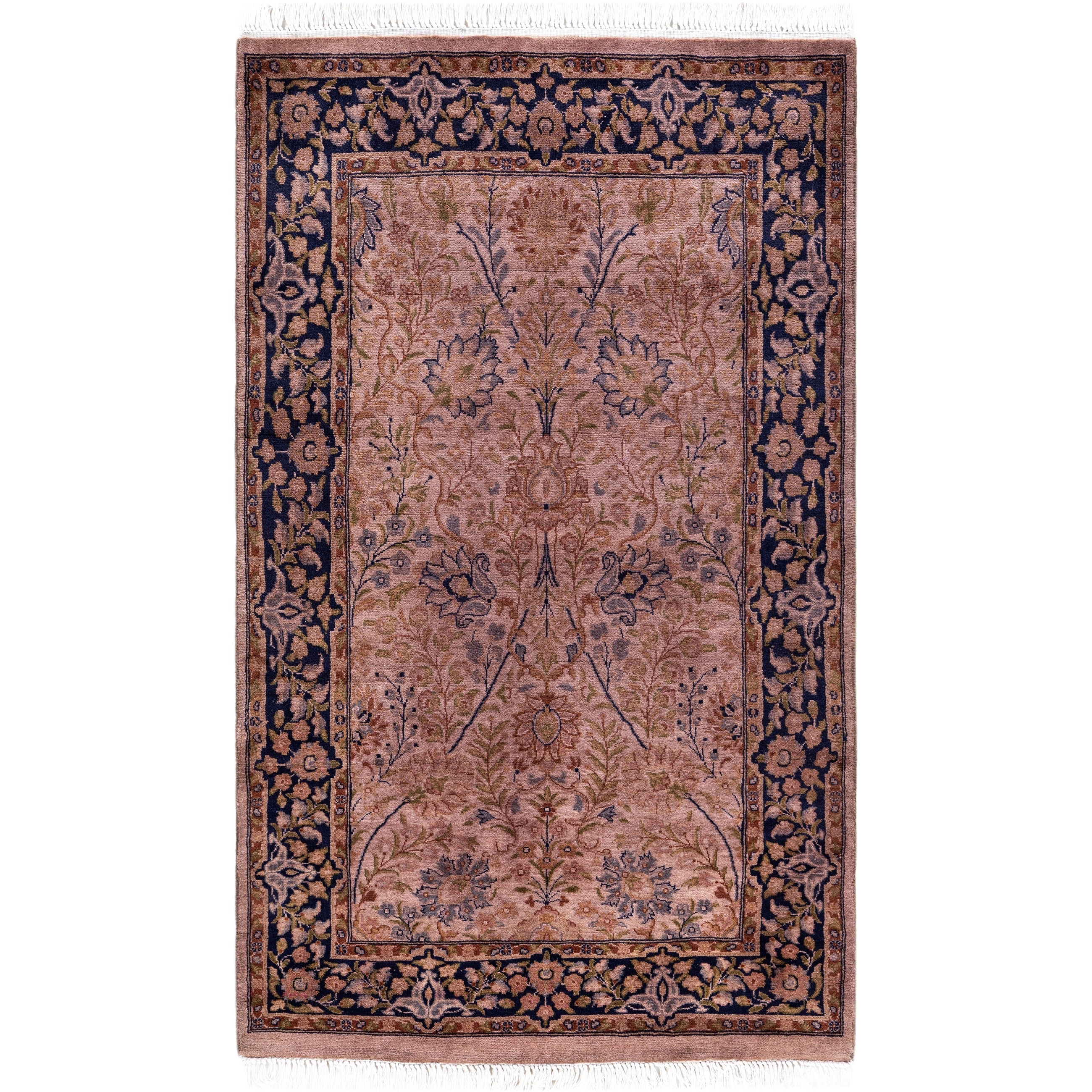 Overdyed Hand Knotted Wool Modern Contemporary Purple Area Rug 2 8 X 4 4