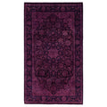 Overdyed Hand Knotted Wool Modern Contemporary Purple Area Rug 3 1 X 5 4