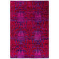 Overdyed Hand Knotted Wool Modern Contemporary Purple Area Rug 4 0 X 5 10