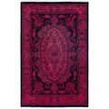 Overdyed Hand Knotted Wool Modern Contemporary Purple Area Rug 4 6 X 7 0