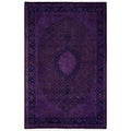 Overdyed Hand Knotted Wool Modern Contemporary Purple Area Rug 4 8 X 7 3
