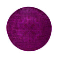 Overdyed Hand Knotted Wool Modern Contemporary Purple Area Rug 6 1 X 6 1