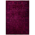 Overdyed Hand Knotted Wool Modern Contemporary Purple Area Rug 6 1 X 8 10