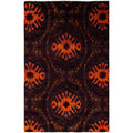 Overdyed Hand Knotted Wool Modern Contemporary Purple Area Rug 6 2 X 8 10