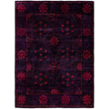 Overdyed Hand Knotted Wool Modern Contemporary Purple Area Rug 6 2 X 8 3