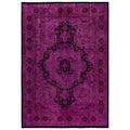 Overdyed Hand Knotted Wool Modern Contemporary Purple Area Rug 6 2 X 9 0