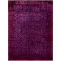 Overdyed Hand Knotted Wool Modern Contemporary Purple Area Rug 7 10 X 10 7