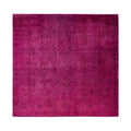 Overdyed Hand Knotted Wool Modern Contemporary Purple Area Rug 7 10 X 8 4