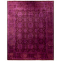 Overdyed Hand Knotted Wool Modern Contemporary Purple Area Rug 8 0 X 10 2