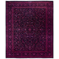 Overdyed Hand Knotted Wool Modern Contemporary Purple Area Rug 8 0 X 9 9
