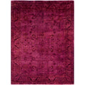 Overdyed Hand Knotted Wool Modern Contemporary Purple Area Rug 8 10 X 11 10