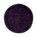 Overdyed Hand Knotted Wool Modern Contemporary Purple Area Rug 8 1 X 8 1