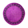 Overdyed Hand Knotted Wool Modern Contemporary Purple Area Rug 8 1 X 8 3