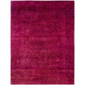 Overdyed Hand Knotted Wool Modern Contemporary Purple Area Rug 8 2 X 10 6