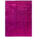 Overdyed Hand Knotted Wool Modern Contemporary Purple Area Rug 8 2 X 11 2