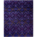 Overdyed Hand Knotted Wool Modern Contemporary Purple Area Rug 8 3 X 10 1