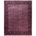 Overdyed Hand Knotted Wool Modern Contemporary Purple Area Rug 8 3 X 10 2