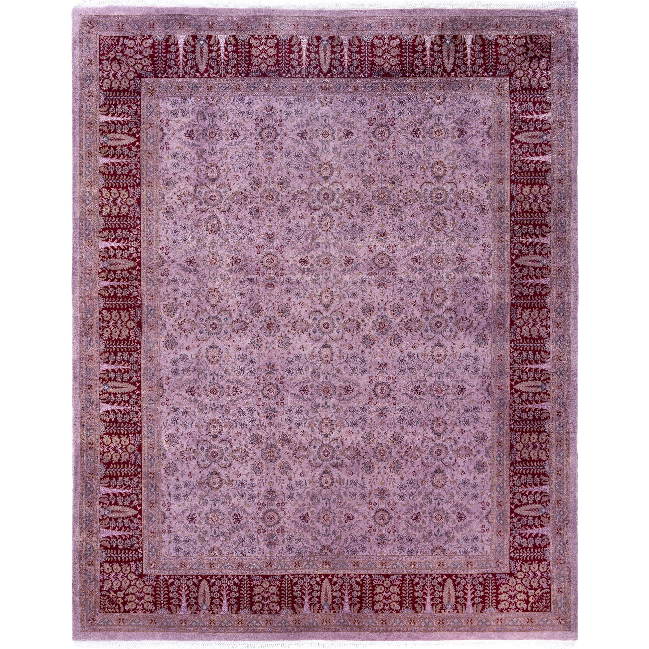 Overdyed Hand Knotted Wool Modern Contemporary Purple Area Rug 8 3 X 10 4