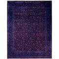 Overdyed Hand Knotted Wool Modern Contemporary Purple Area Rug 8 3 X 10 5
