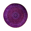 Overdyed Hand Knotted Wool Modern Contemporary Purple Area Rug 8 4 X 8 4