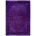 Overdyed Hand Knotted Wool Modern Contemporary Purple Area Rug 9 10 X 14 1
