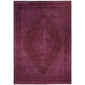 Overdyed Hand Knotted Wool Modern Contemporary Purple Area Rug 9 10 X 14 1