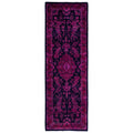 Overdyed Hand Knotted Wool Modern Contemporary Purple Runner 2 0 X 6 2