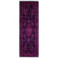 Overdyed Hand Knotted Wool Modern Contemporary Purple Runner 2 1 X 6 2