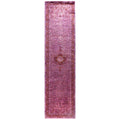 Overdyed Hand Knotted Wool Modern Contemporary Purple Runner 2 6 X 10 2