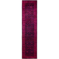 Overdyed Hand Knotted Wool Modern Contemporary Purple Runner 2 6 X 10 6