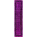 Overdyed Hand Knotted Wool Modern Contemporary Purple Runner 2 7 X 12 4