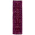 Overdyed Hand Knotted Wool Modern Contemporary Purple Runner 2 7 X 9 0