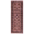 Overdyed Hand Knotted Wool Modern Contemporary Purple Runner 3 0 X 8 3