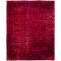 Overdyed Hand Knotted Wool Modern Contemporary Red Area Rug 12 3 X 15 1