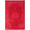 Overdyed Hand Knotted Wool Modern Contemporary Red Area Rug 4 1 X 6 2