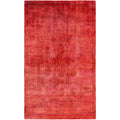 Overdyed Hand Knotted Wool Modern Contemporary Red Area Rug 6 0 X 9 8