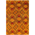 Overdyed Hand Knotted Wool Modern Contemporary Red Area Rug 6 1 X 9 2
